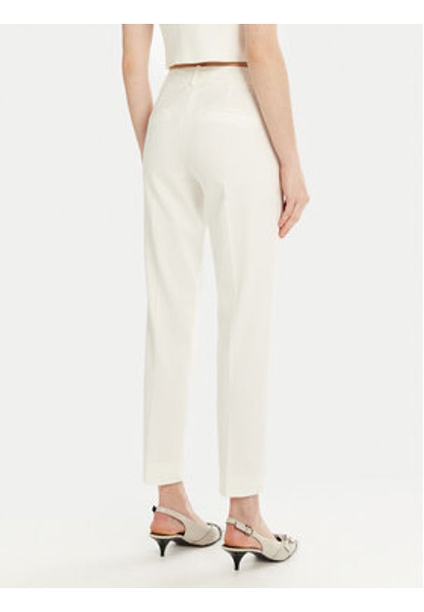 Marella Chinosy Dotto 2513781014 Biały Slim Fit. Kolor: biały. Materiał: syntetyk