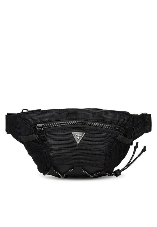 Guess Saszetka nerka HMTRHN P5289 Czarny. Kolor: czarny. Materiał: skóra