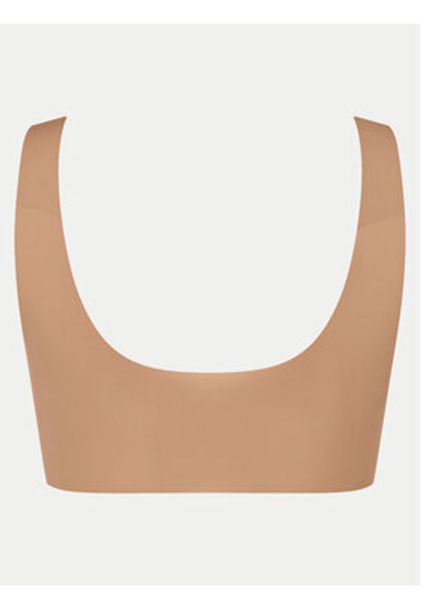 Sloggi Biustonosz top Zero Feel 10217786 Brązowy. Kolor: brązowy. Materiał: syntetyk