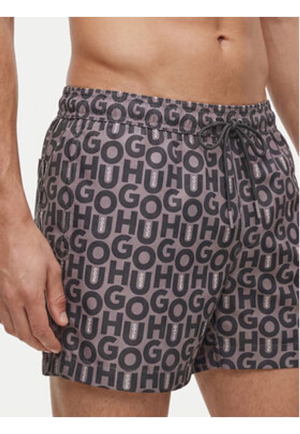 Hugo - HUGO Szorty kąpielowe Nalu 50561228 Szary Regular Fit. Kolor: szary. Materiał: syntetyk