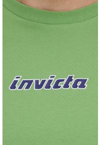 Invicta t-shirt bawełniany kolor zielony z nadrukiem. Kolor: zielony. Materiał: bawełna. Wzór: nadruk