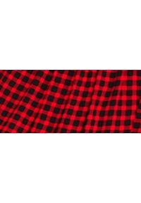 TOP SECRET - Tkaninowa sukienka mini z bufiastymi rękawami. Kolor: czerwony. Materiał: tkanina. Sezon: zima. Długość: mini #3