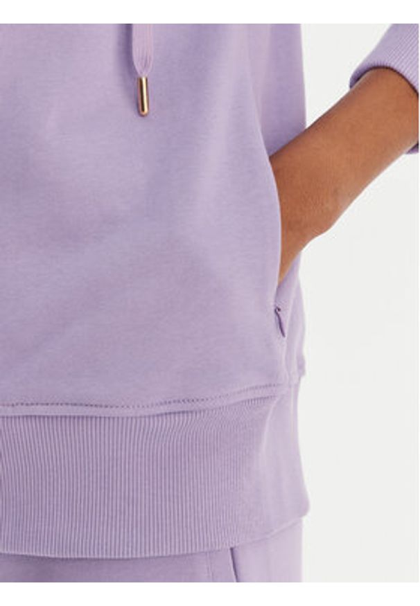 Versace Jeans Couture Bluza 80HAIT02 CF01T Fioletowy Regular Fit. Typ kołnierza: kołnierzyk włoski. Kolor: fioletowy. Materiał: bawełna