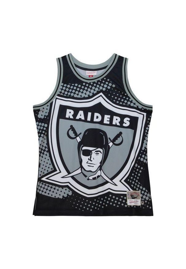Koszulka NFL Mitchell & Ness Big Face 7.0 Fashion Oakland Raiders. Kolor: czarny. Sport: koszykówka