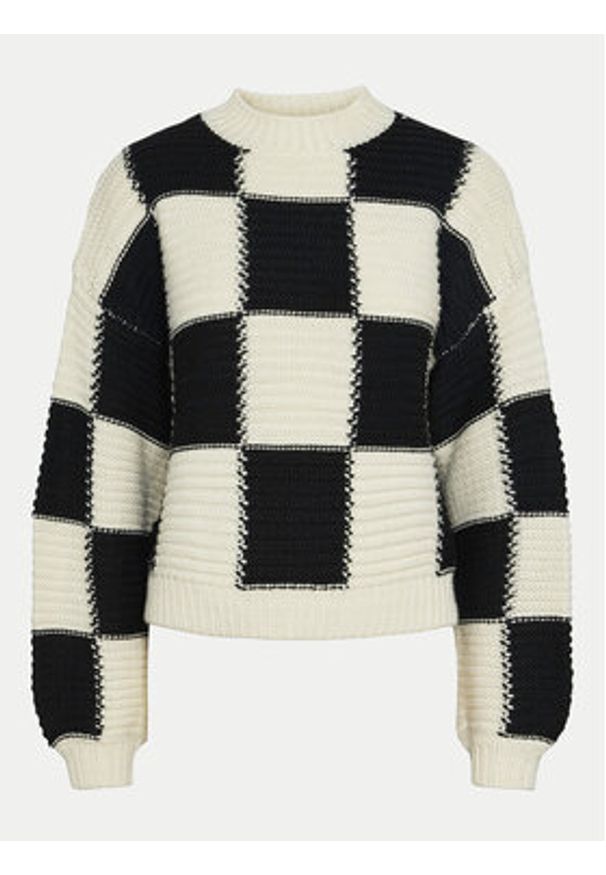 Pieces Sweter Namie 17151160 Beżowy Regular Fit. Kolor: beżowy. Materiał: syntetyk