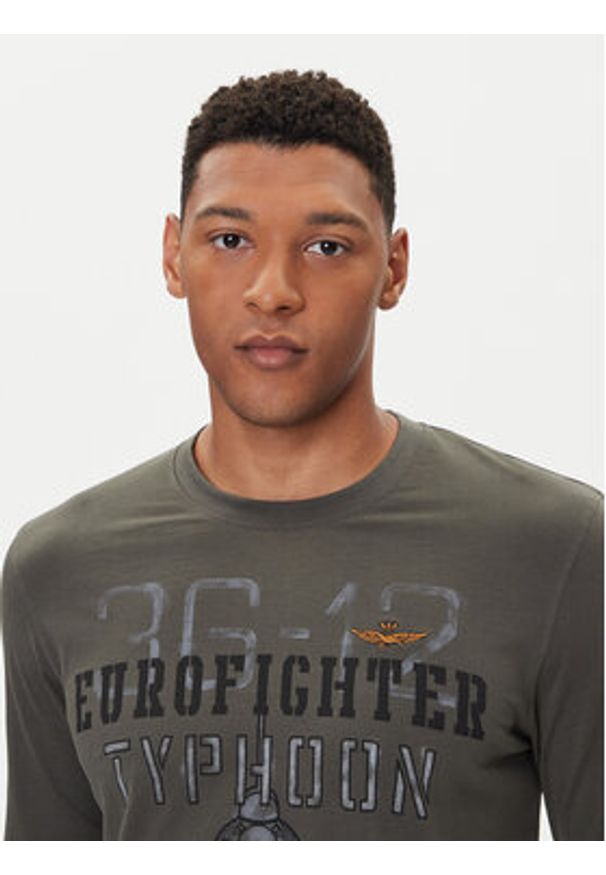 Aeronautica Militare Longsleeve 252TS2477UJ00641 Szary Regular Fit. Kolor: szary. Materiał: bawełna. Długość rękawa: długi rękaw