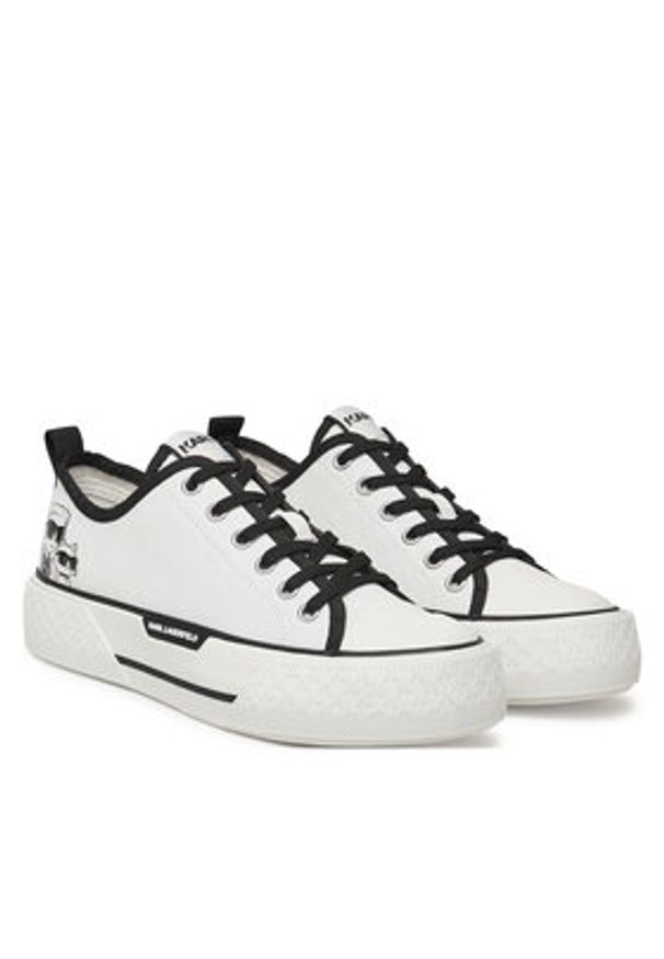Karl Lagerfeld - KARL LAGERFELD Trampki KL60614T Biały. Kolor: biały. Materiał: materiał