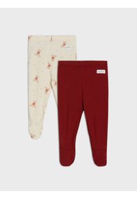 Sinsay - Spodnie 2 pack - bordowy. Kolor: czerwony #1