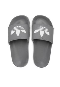 Adidas - adidas Klapki adilette Lite FU7592 Szary. Kolor: szary. Materiał: skóra