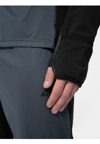 4f - Spodnie do biegania szybkoschnące męskie. Kolor: czarny. Materiał: dzianina, włókno, materiał. Sport: bieganie