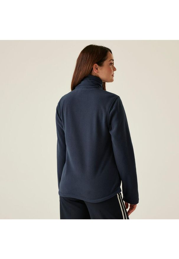 Regatta - Damski lekki mikropolar z pełnym zamkiem błyskawicznym. Kolor: niebieski. Materiał: polar. Sport: turystyka piesza