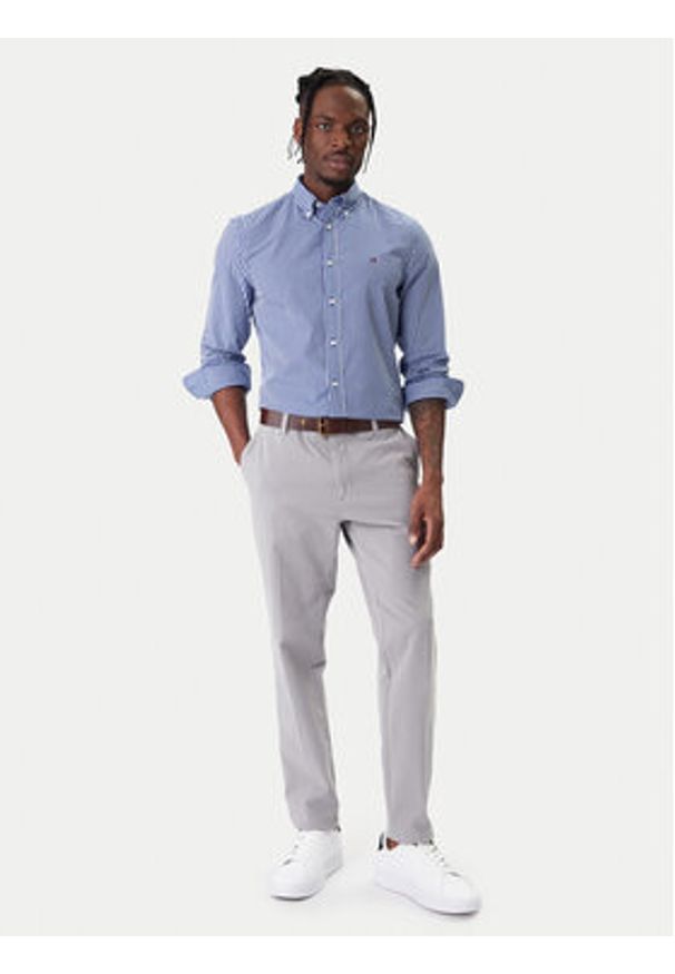 TOMMY HILFIGER - Tommy Hilfiger Koszula Gingham MW0MW41713 Niebieski Regular Fit. Kolor: niebieski. Materiał: bawełna