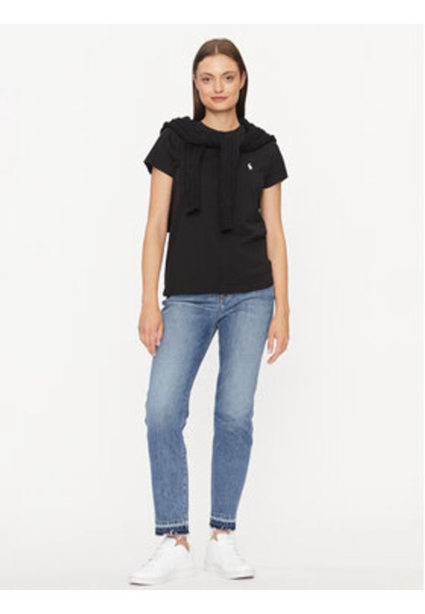 Polo Ralph Lauren T-Shirt 211898698007 Czarny Regular Fit. Typ kołnierza: polo. Kolor: czarny. Materiał: bawełna