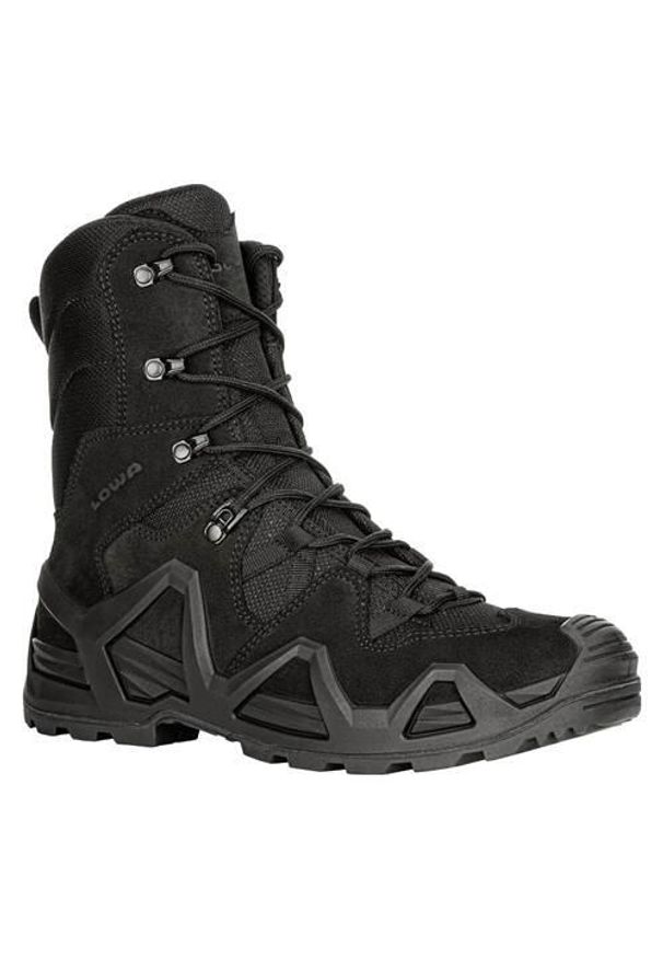 Buty trekkingowe męskie Lowa Zephyr Mk2 Gtx Hi. Wysokość cholewki: za kostkę. Zapięcie: sznurówki. Kolor: czarny. Materiał: skóra, syntetyk, materiał. Szerokość cholewki: normalna
