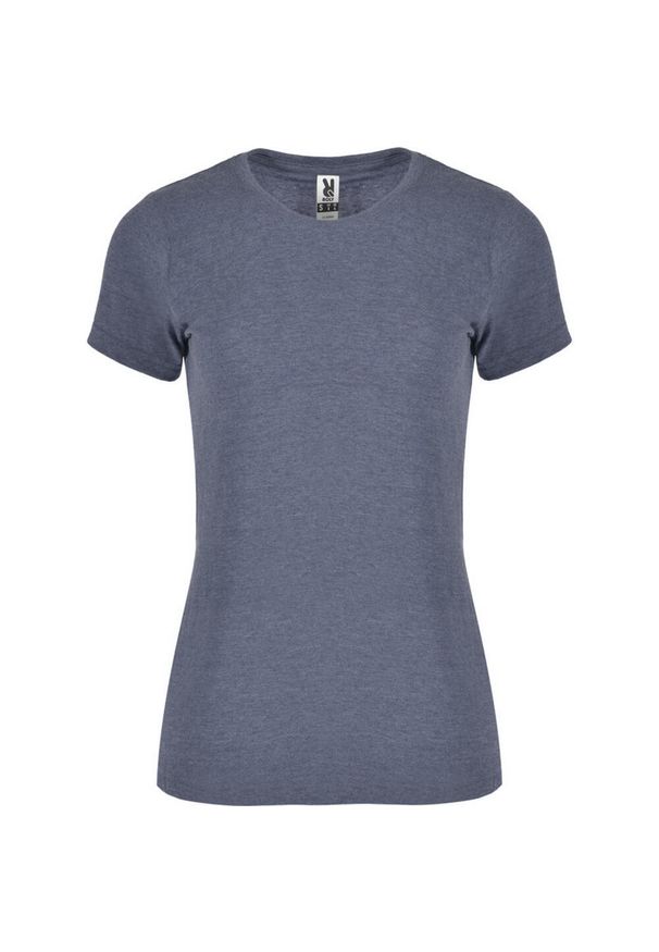 ROLY - T-shirt Damski Dwutonalny Z Krótkim Rękawem Fox. Kolor: niebieski. Długość rękawa: krótki rękaw. Długość: krótkie. Sport: turystyka piesza