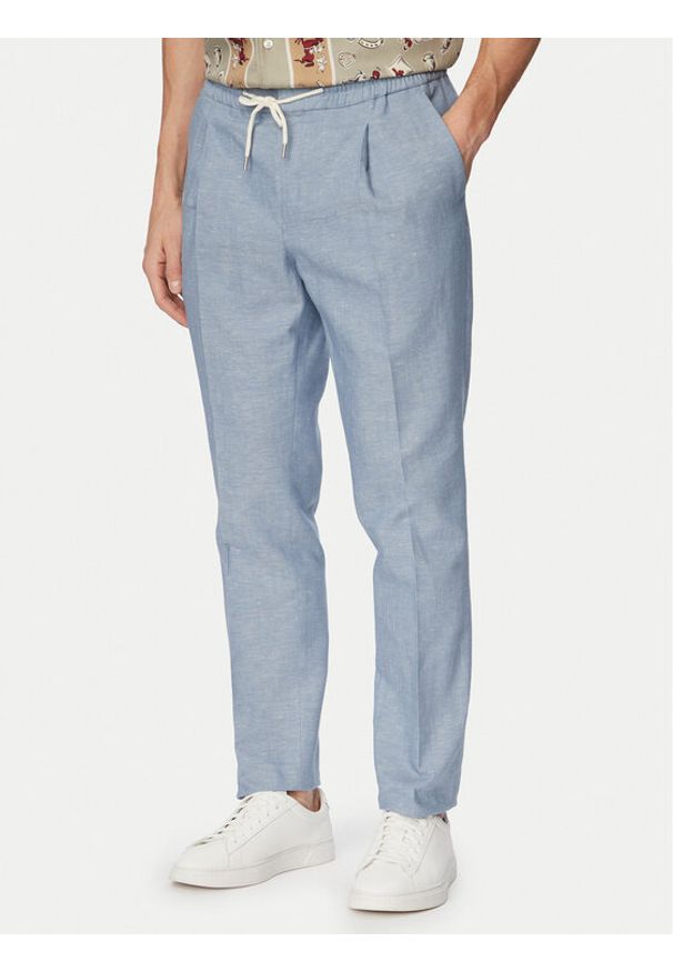 Hugo - HUGO Spodnie materiałowe Getlin 50559695 Niebieski Slim Fit. Kolor: niebieski. Materiał: bawełna