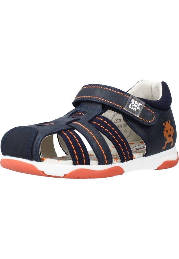 Garvalin - Sandały GARVALIN 212607 Niebieski. Kolor: niebieski. Materiał: tkanina, skóra