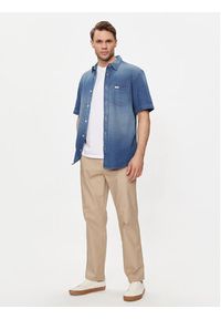 Wrangler Koszula jeansowa 112350183 Niebieski Regular Fit. Kolor: niebieski. Materiał: bawełna #3