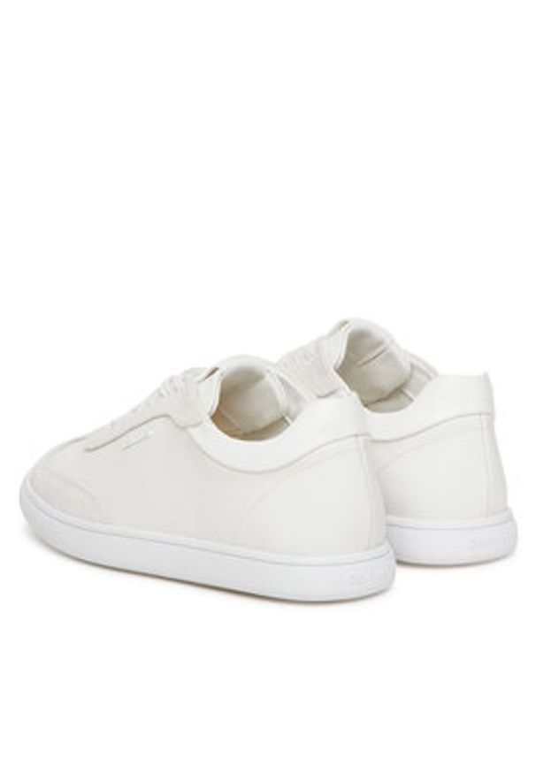 Calvin Klein Sneakersy Cupsole Lace Up - Lth Sue Mix HW0HW02435 Biały. Kolor: biały. Materiał: skóra