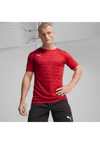 Puma - Męska koszulka z grafiką individualRISE PUMA Red. Kolor: czerwony. Sport: piłka nożna