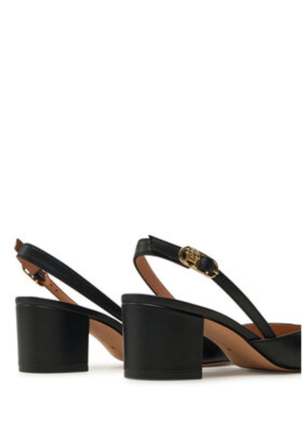 TOMMY HILFIGER - Tommy Hilfiger Czółenka Pump Slingback Smooth Leather FW0FW08621 Czarny. Kolor: czarny. Materiał: skóra