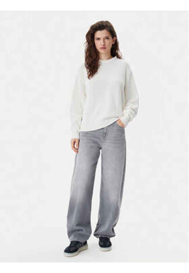 Napapijri Sweter D-Sambre W NP0A4IFK2061 Écru Regular Fit. Materiał: bawełna