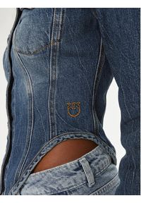 Pinko Kurtka jeansowa Benaco 102912 A1LP Niebieski Slim Fit. Kolor: niebieski. Materiał: jeans, bawełna #5