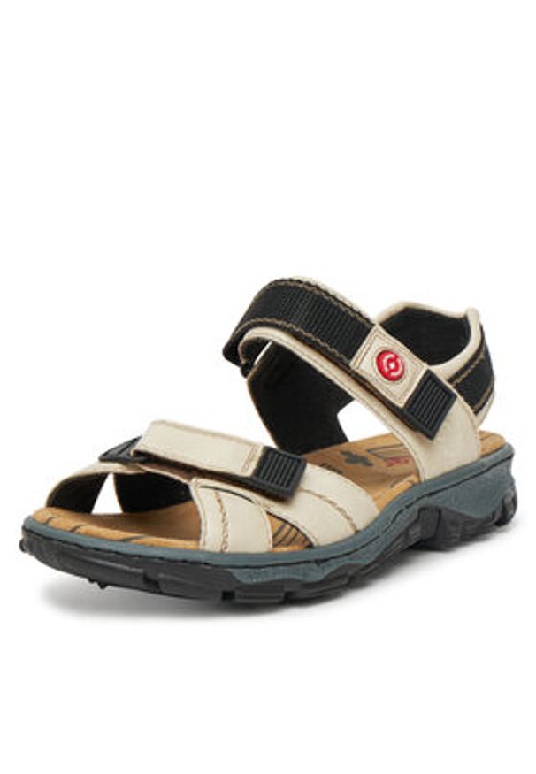 Rieker Sandały 68851-80 Beżowy. Kolor: beżowy. Materiał: syntetyk, materiał