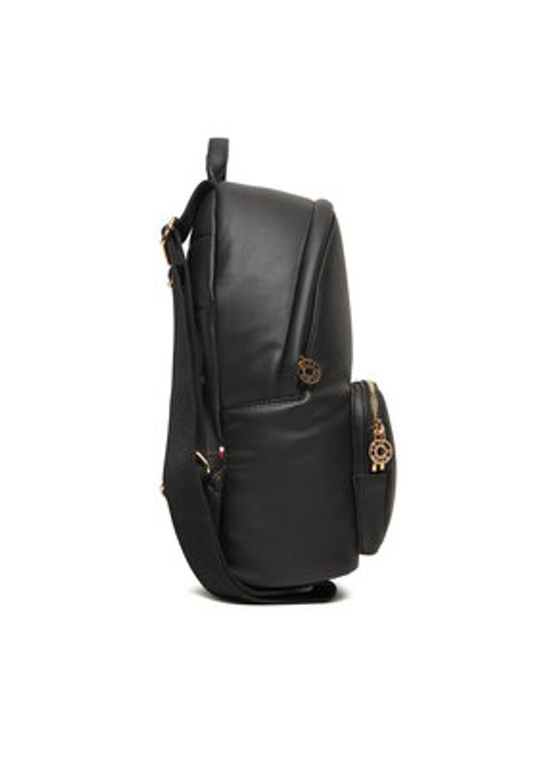 TOMMY HILFIGER - Tommy Hilfiger Plecak Popette Soft Dome AW0AW17652 Czarny. Kolor: czarny. Materiał: skóra
