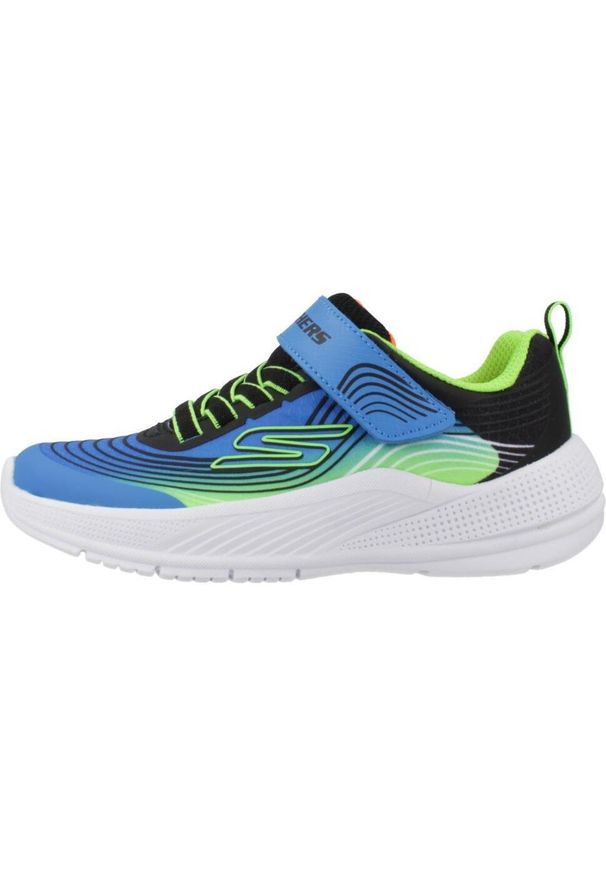 skechers - Adidasy Skechers Microspec Advance, Dzieci. Kolor: niebieski. Materiał: materiał, tkanina, syntetyk