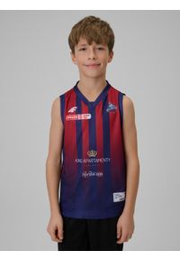 4f - 4F Koszulka meczowa replika wyjazdowa z sezonu 2025/26 dziecięca 4F x King Szczecin - granatowa 110/116. Kolor: niebieski. Materiał: materiał. Wzór: nadruk. Sezon: lato. Sport: fitness #1