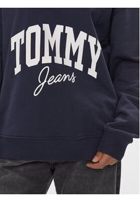 Tommy Jeans Bluza New Varsity DW0DW16399 Granatowy Oversize. Kolor: niebieski. Materiał: bawełna