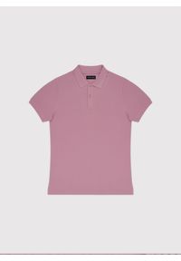 Pako Lorente - PAKO LORENTE – Gładki t-shirt polo w różowym kolorze. Okazja: na co dzień. Typ kołnierza: polo. Kolor: czerwony, różowy, biały, niebieski. Materiał: bawełna. Wzór: gładki. Styl: casual