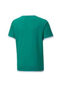 Koszulka dla dzieci Puma teamLIGA Jersey. Kolor: zielony, biały, wielokolorowy. Materiał: poliester