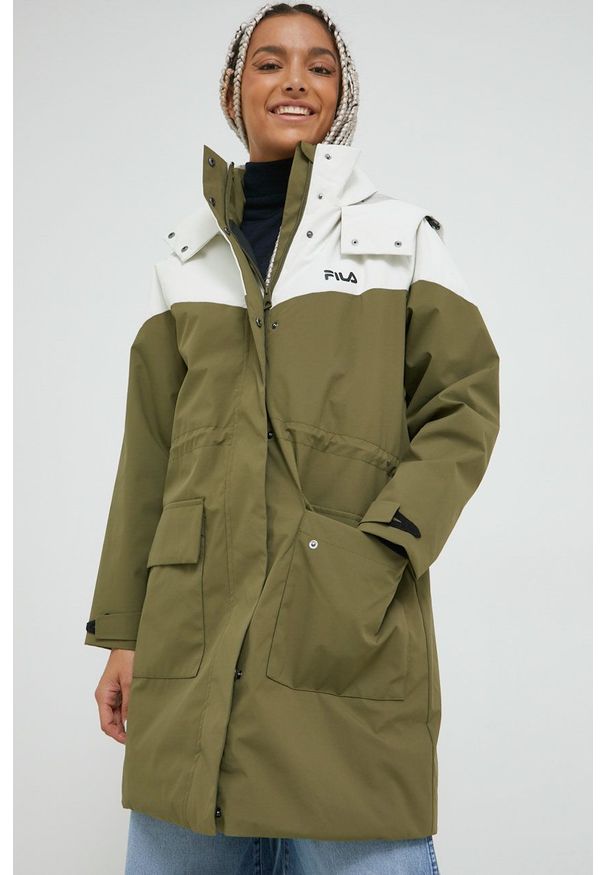 Fila kurtka damska kolor zielony przejściowa. Kolor: zielony