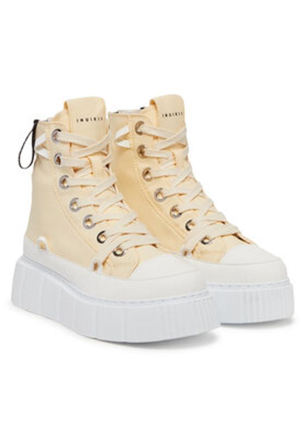 Inuikii Trampki Matilda Canvas High 30103-025 Beżowy. Kolor: beżowy. Materiał: materiał