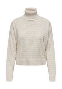 only - ONLY Golf 15294524 Beżowy Regular Fit. Typ kołnierza: golf. Kolor: beżowy. Materiał: syntetyk #7