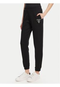 Guess Spodnie dresowe V5RB13 KC3D2 Czarny Regular Fit. Kolor: czarny. Materiał: bawełna