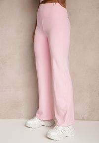 Renee - Różowe Legginsy High Waist z Szeroką Gumką w Pasie Idalania. Okazja: na co dzień. Stan: podwyższony. Kolor: różowy. Styl: casual, elegancki #3