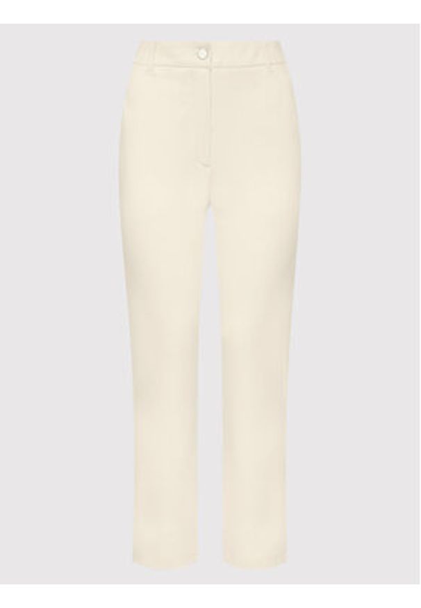 Guess Spodnie materiałowe Zoe W2YB01 K8RN0 Beżowy Regular Fit. Kolor: beżowy. Materiał: syntetyk