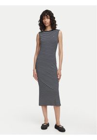 TOMMY HILFIGER - Tommy Hilfiger Sukienka codzienna WW0WW49311 Granatowy Slim Fit. Okazja: na co dzień. Kolor: niebieski. Materiał: wiskoza. Typ sukienki: proste. Styl: casual #1