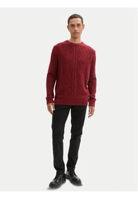 Tom Tailor Sweter 1043343 Czerwony Regular Fit. Kolor: czerwony. Materiał: bawełna #4