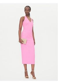 ACCESS FASHION Sukienka elegancka 53-3403 Różowy Regular Fit. Kolor: różowy. Materiał: syntetyk. Styl: elegancki