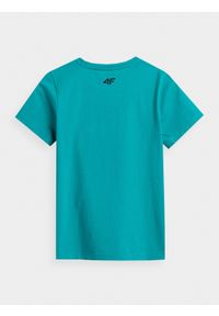 4f - T-shirt chłopięcy (122-164). Kolor: turkusowy. Materiał: materiał, bawełna #2