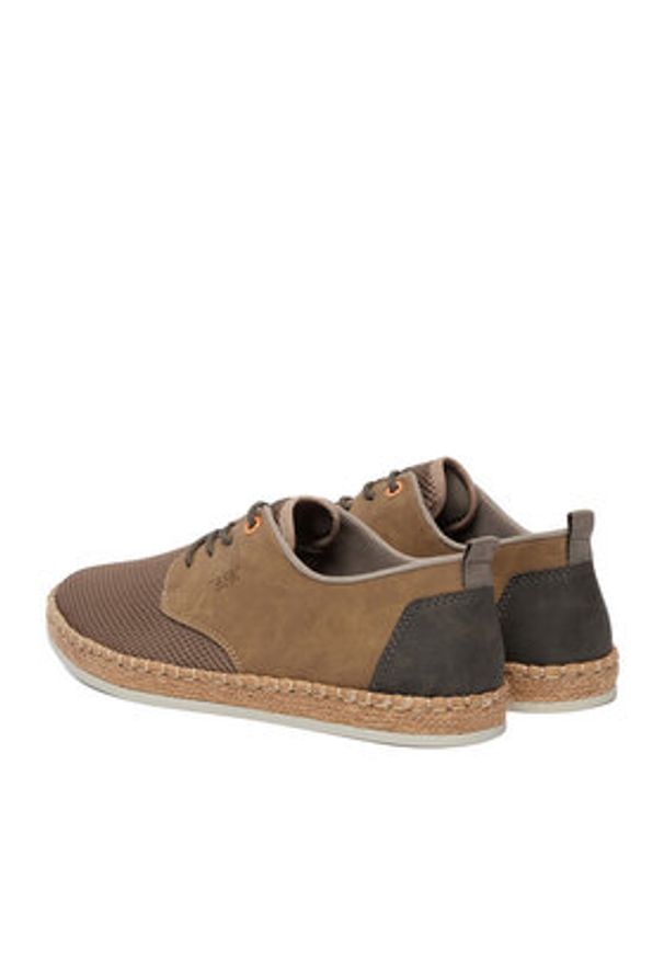 Rieker Espadryle CEO-B2648-64 Beżowy ciemny. Kolor: beżowy. Materiał: materiał