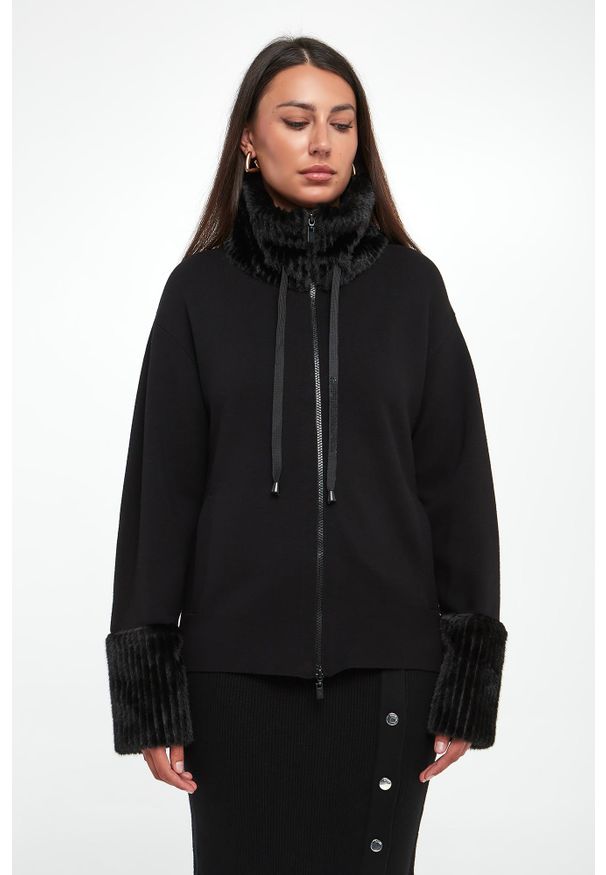 Joseph Ribkoff - Kurtka damska z futerkiem JOSEPH RIBKOFF. Materiał: futro