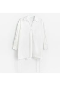 Reserved - Koszula oversize z bawełny organicznej - Biały. Kolor: biały. Materiał: bawełna #1
