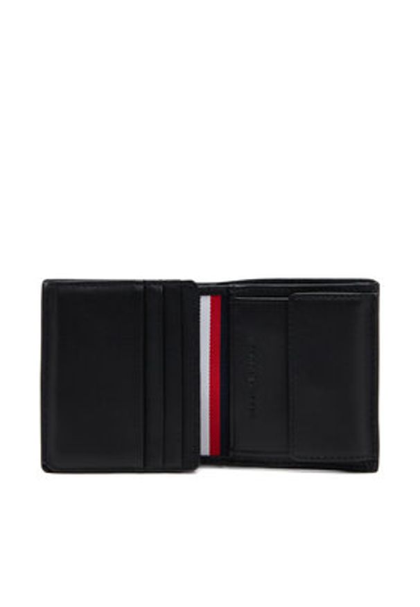TOMMY HILFIGER - Tommy Hilfiger Duży Portfel Męski Th Corp Trifold AM0AM13247 Czarny. Kolor: czarny. Materiał: skóra
