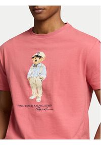 Polo Ralph Lauren T-Shirt 710854497036 Różowy Regular Fit. Typ kołnierza: polo. Kolor: różowy. Materiał: bawełna