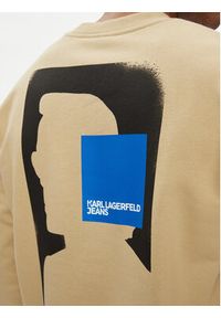 Karl Lagerfeld Jeans Bluza 241D1807 Beżowy Regular Fit. Kolor: beżowy. Materiał: bawełna